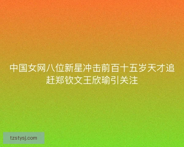 中国女网八位新星冲击前百十五岁天才追赶郑钦文王欣瑜引关注